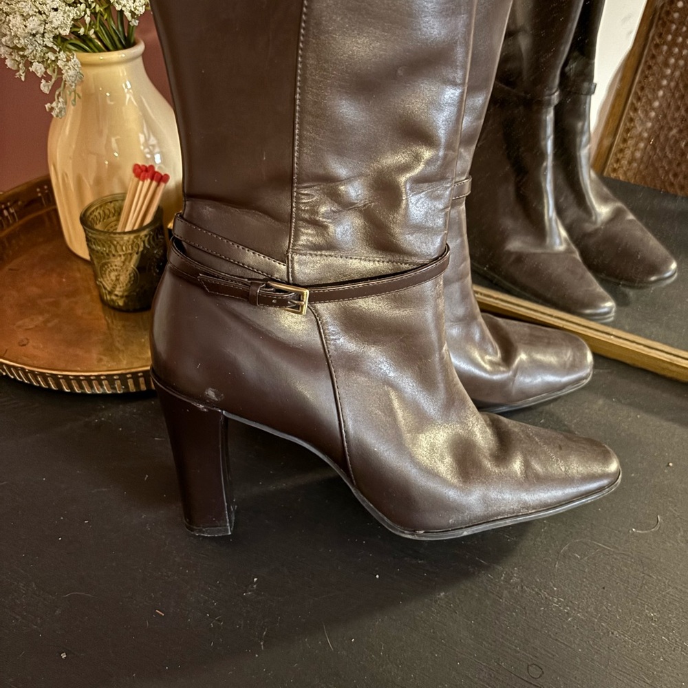 Vintage Brown Leather Boots